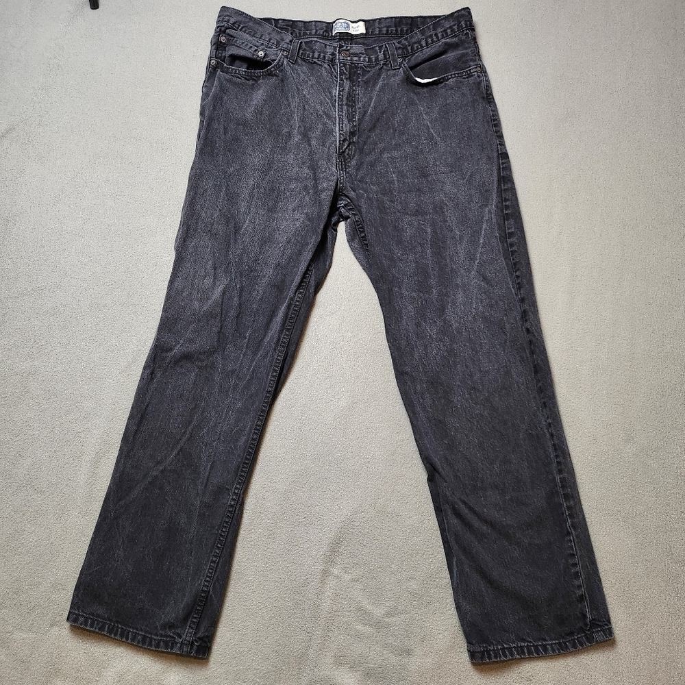 Levis Signature Men's Black Wash Relaxed Fit Jeans